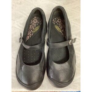 KEEN Women's Mary Jane Black Leather Casual Comfort Shoes Size 9